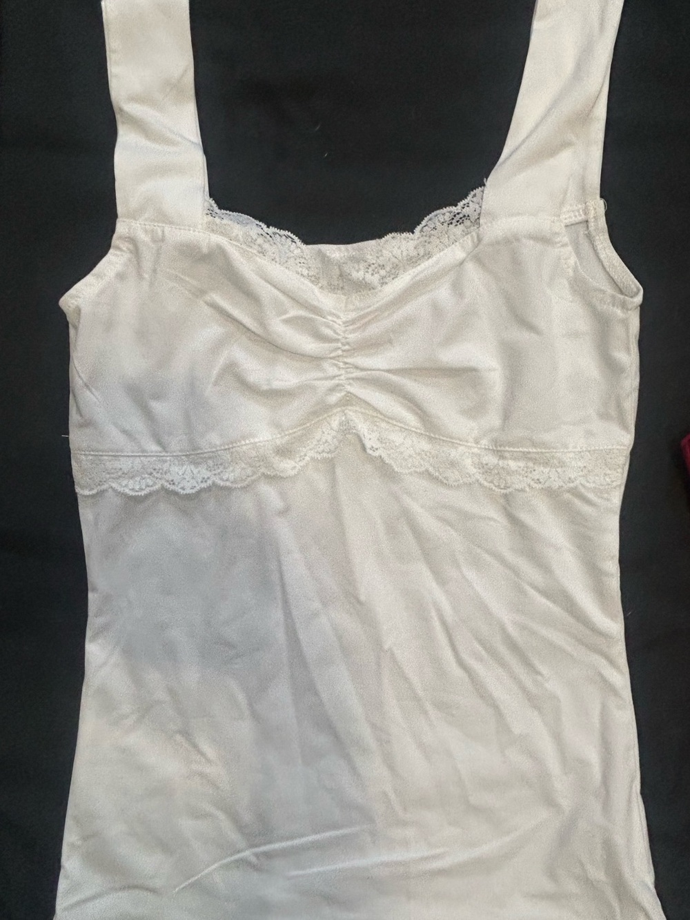 SHEIN White Lace-Trim Camisole Top
